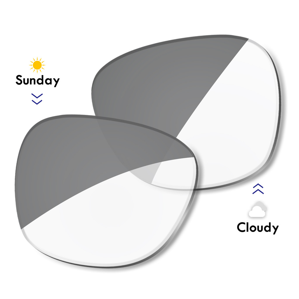 AUTO Clear to Black-Photochromic เลนส์สําหรับ Wayfarer RW4006 RW4012 50 มม.แว่นตาอัจฉริยะ