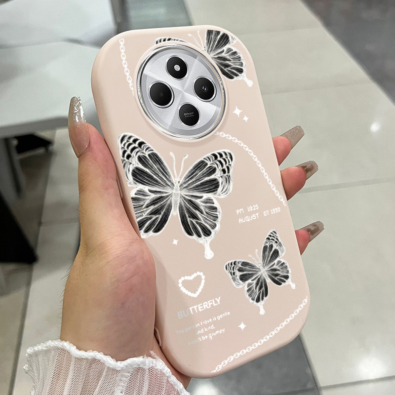 เคสใช้ได้กับ Xiaomi Redmi 14C 4G 14C 5G A4 5G 14R 5G POCO C75 4G C75 5G เคสผีเสื้อน้อยน่ารัก