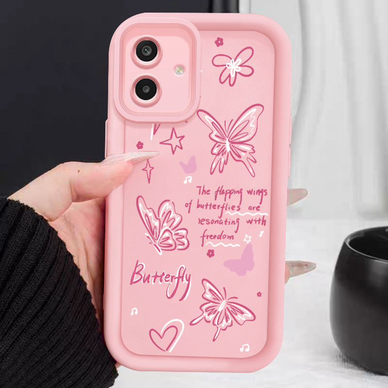เคสสำหรับ Samsung A07 M07 F07 F70E 5G M17E 5G เคสโทรศัพท์ผีเสื้อดาวซิลิโคนซอฟต์เชลล์กันกระแทก