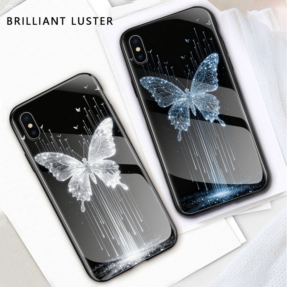 เคส For VIVO V23 V23E V21 V20 V19 V15 V11i V9 SE Pro 4G 5G เคสโทรศัพท์ เคสมือถือ เคสวีโว่ เคสแข็ง Phone Glass Case BLK