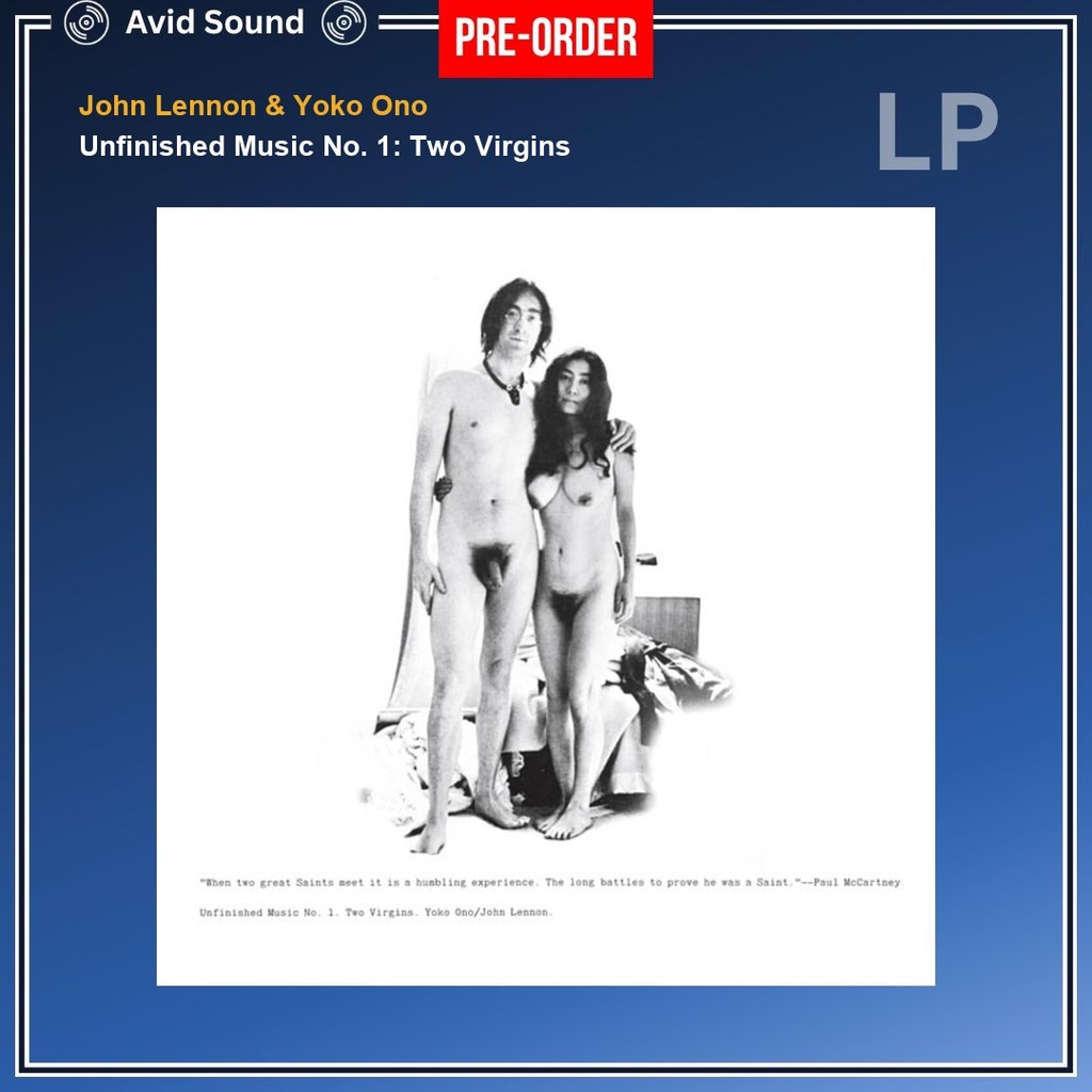 Pre-Order แผ่นเสียง John Lennon & Yoko Ono Unfinished Music No. 1: Two Virgins ใหม่ ซีล John Lennon & Yoko Ono Vinyl LP