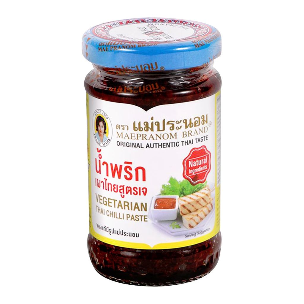 [สินค้าส่งด่วน] แม่ประนอม น้ำพริกเผาไทย สูตรเจ 114 ก.