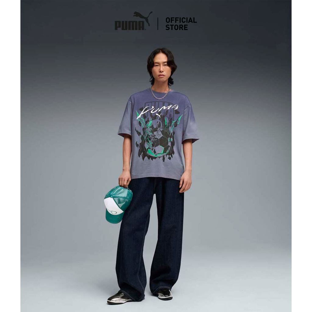 PUMA Prime/Select เสื้อยืดกราฟิก PUMATECH-X สำหรับผู้ชาย สีเทา - 63442265