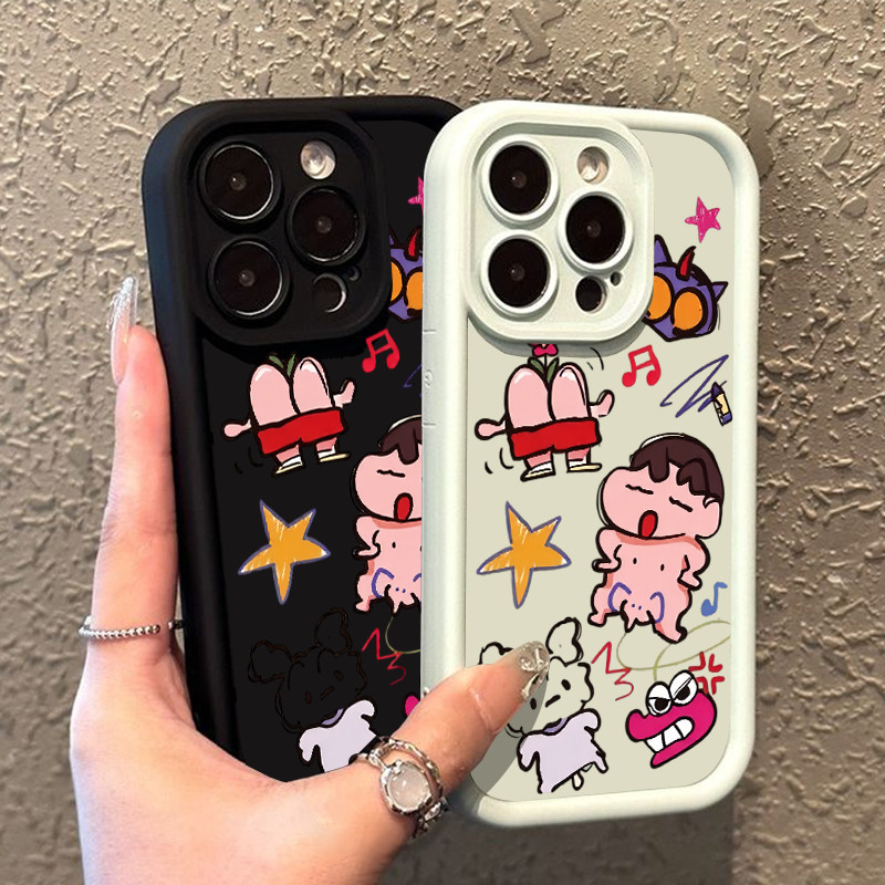 OPPO A17/A17K การ์ตูน Shin กรณีกันกระแทก A36 A38/A18 A3S/A12E A5 A3X/A3 A53/A32 A54 4G A57 A58 4G A6