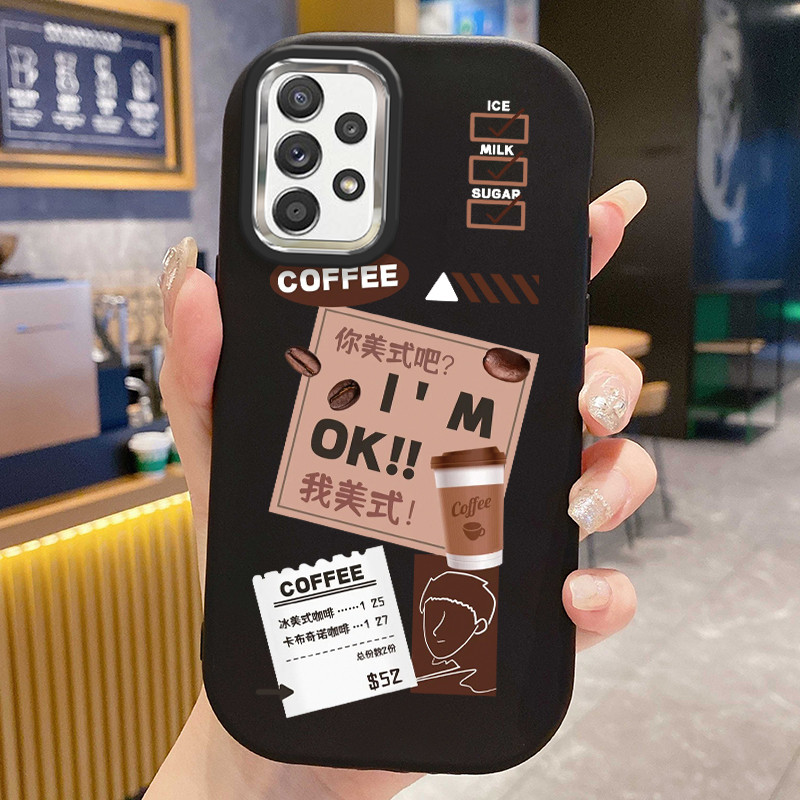 เคส ใช้ได้กับ Samsung A52 A52s เคสกาแฟสร้างสรรค์