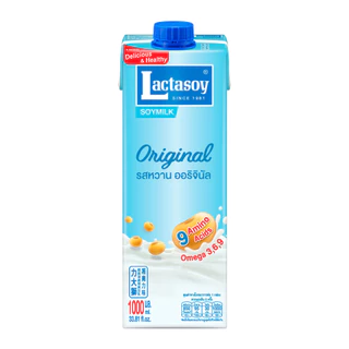 [สินค้าส่งด่วน] แลคตาซอย นมถั่วเหลืองยูเอชที รสหวานออริจินัล 1000 มล.