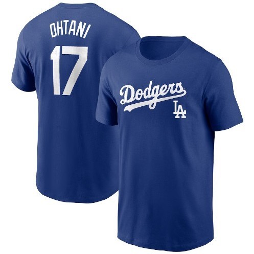 2026年新款纯棉เสื้อยืด MLB Dodgers Ohtani 17 Quick-Drying เสื้อยืดแขนสั้นเบสบอล Ohtani Shohei Los Angeles