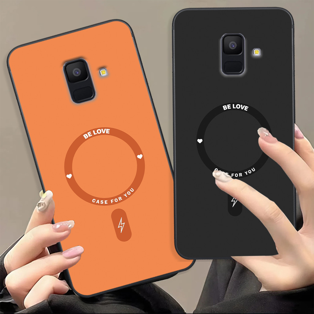 เคส Samsung A6 2018 / A6 Plus / A6+ พร้อมวงกลมสีสวยเพื่อปกป้องกล้อง