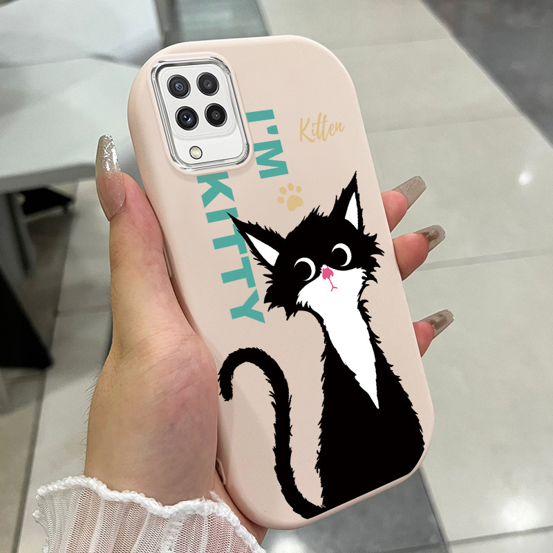 เคส ใช้ได้กับ Samsung A22 M22 M32 เคสแมวสุดน่ารัก