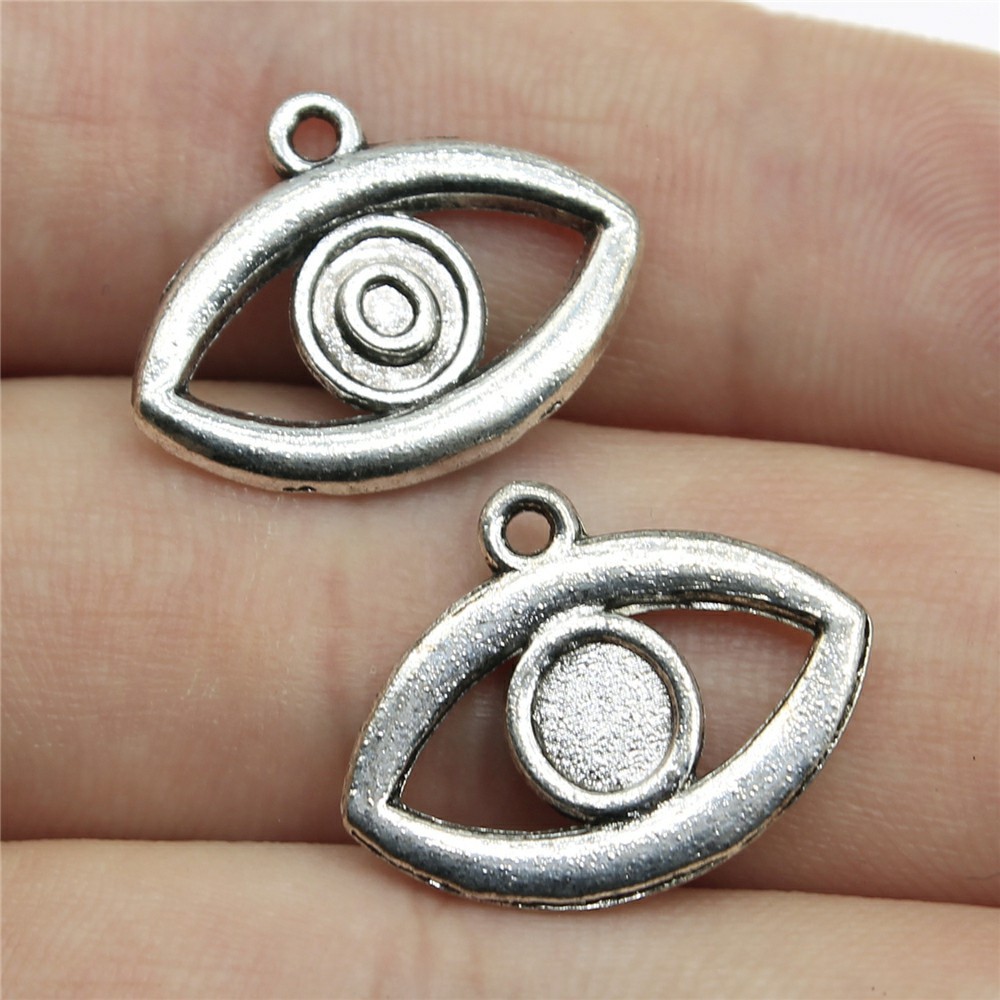 WYSIWYG 10 ชิ้น 21x16 มิลลิเมตร 2 สี Eye Charms จี้สําหรับเครื่องประดับ DIY ทําเครื่องประดับทําด้วยมือหัตถกรรมผลการค้นหา