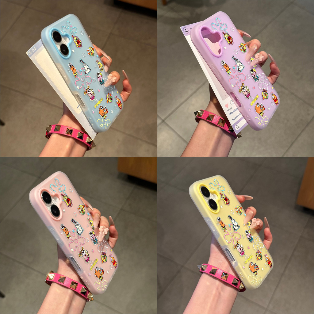 HP Spongebob [Casing+Lanyard] ปลอกแปลก Redmi 17T Pro X8 Pro Max Note 14 4G A7 Pro 15C 15 Poco X8 Pro