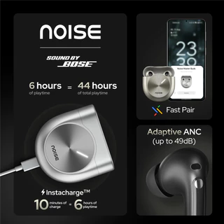 Noise Master Buds - หูฟังบลูทูธ True Wireless Sound By Bose ตัดเสียงรบกวน ANC แบต 44 ชม. | กันน้ำ IPX5 | Bluetooth 5.3