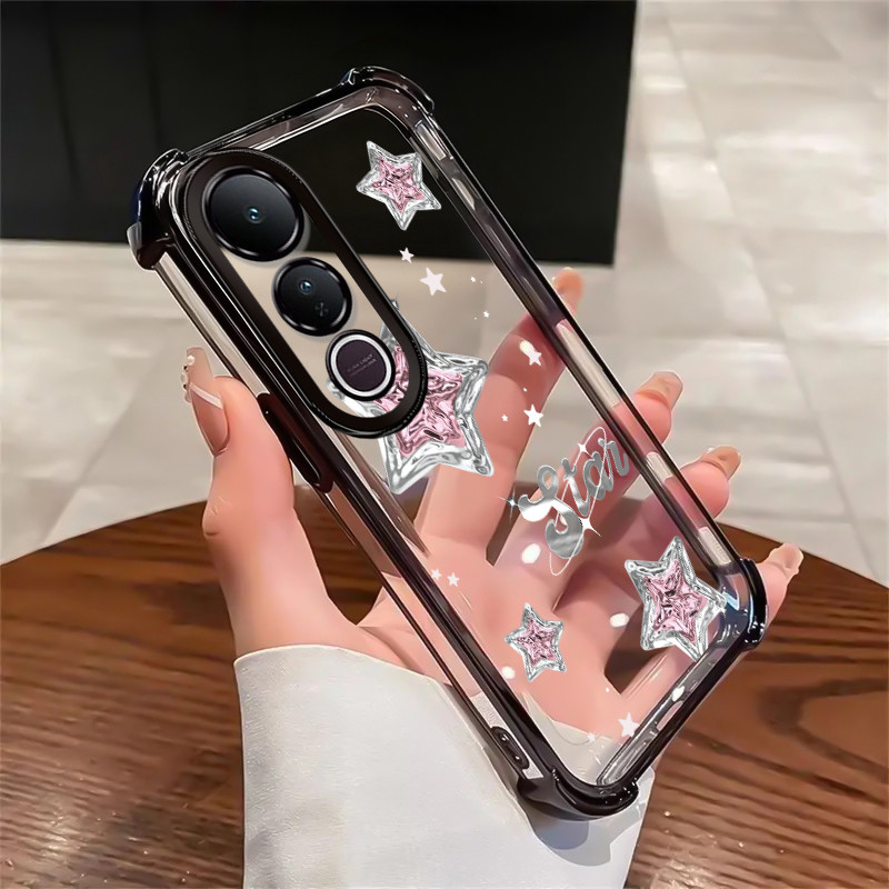 เคสสำหรับ VIVO V50 Lite 5G V50 Lite 4G เคสโทรศัพท์ดาวฝาครอบป้องกันซิลิโคนโปร่งใสกันกระแทก