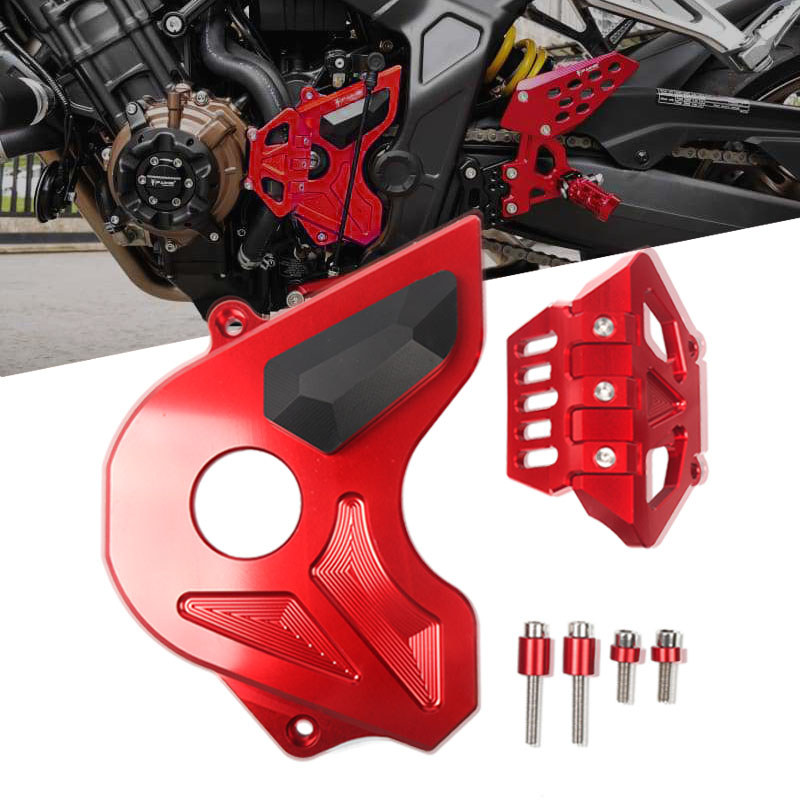 สําหรับHonda CBR650F CB650F CB CBR 650F CB650R CBR650R CB 650Rรถจักรยานยนต์สเตอร์หน้าโซ่Guardฝาครอบเ