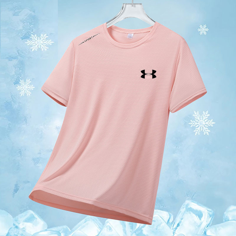 2026 กีฬาเสื้อยืดน้ําหนักเบา Breathable Cool แขนสั้น Cas2026l Slimmer ดูสไตล์ผ้าไหมน้ําแข็งเหมาะสําหรับผู้ชาย M-5XL