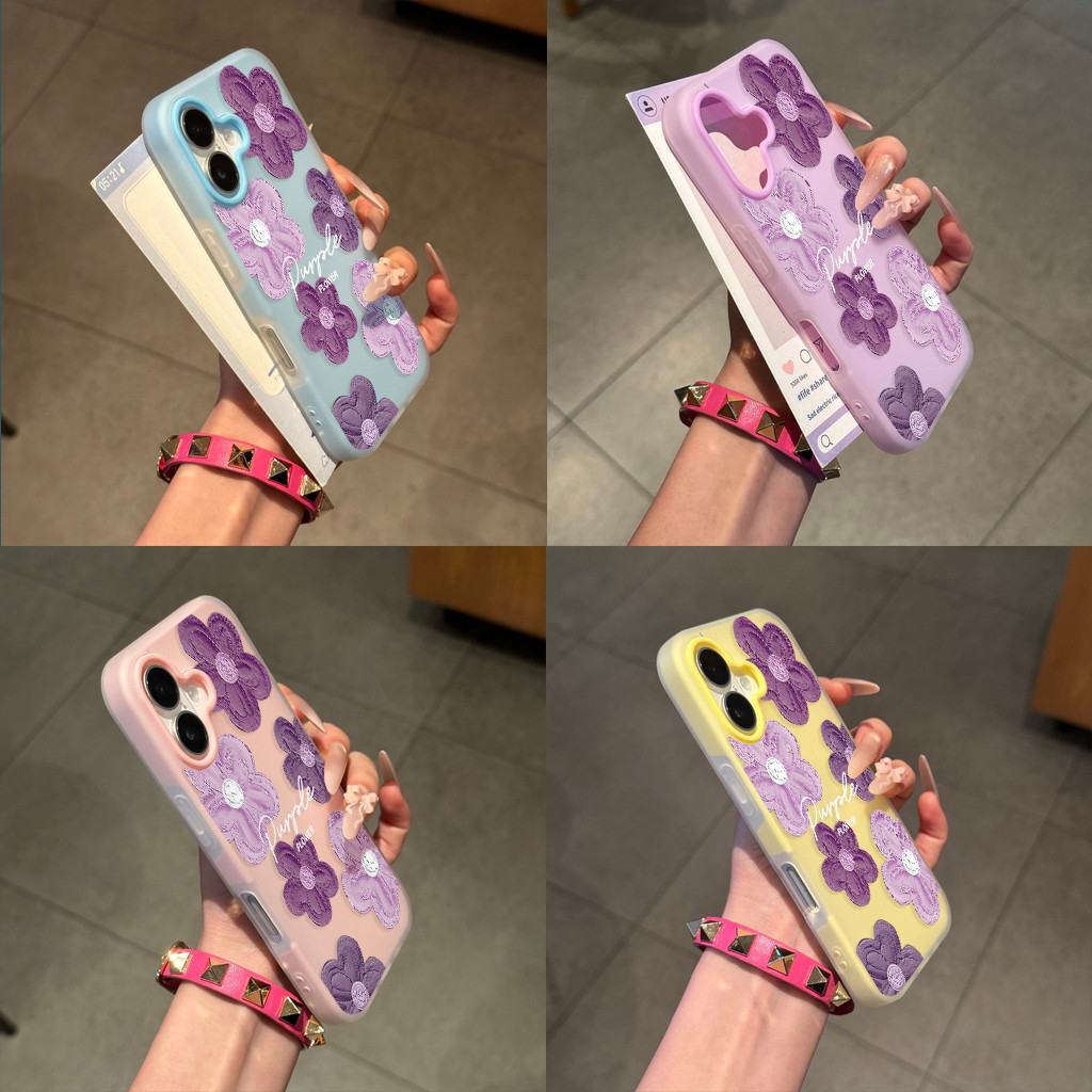 Aesthetic [Jbscasing93] เคสดอกไม้ Samsung A37 A57 A27 A06 Galaxy A07 A17 5G A15 A05S A55 A56 A35 A26