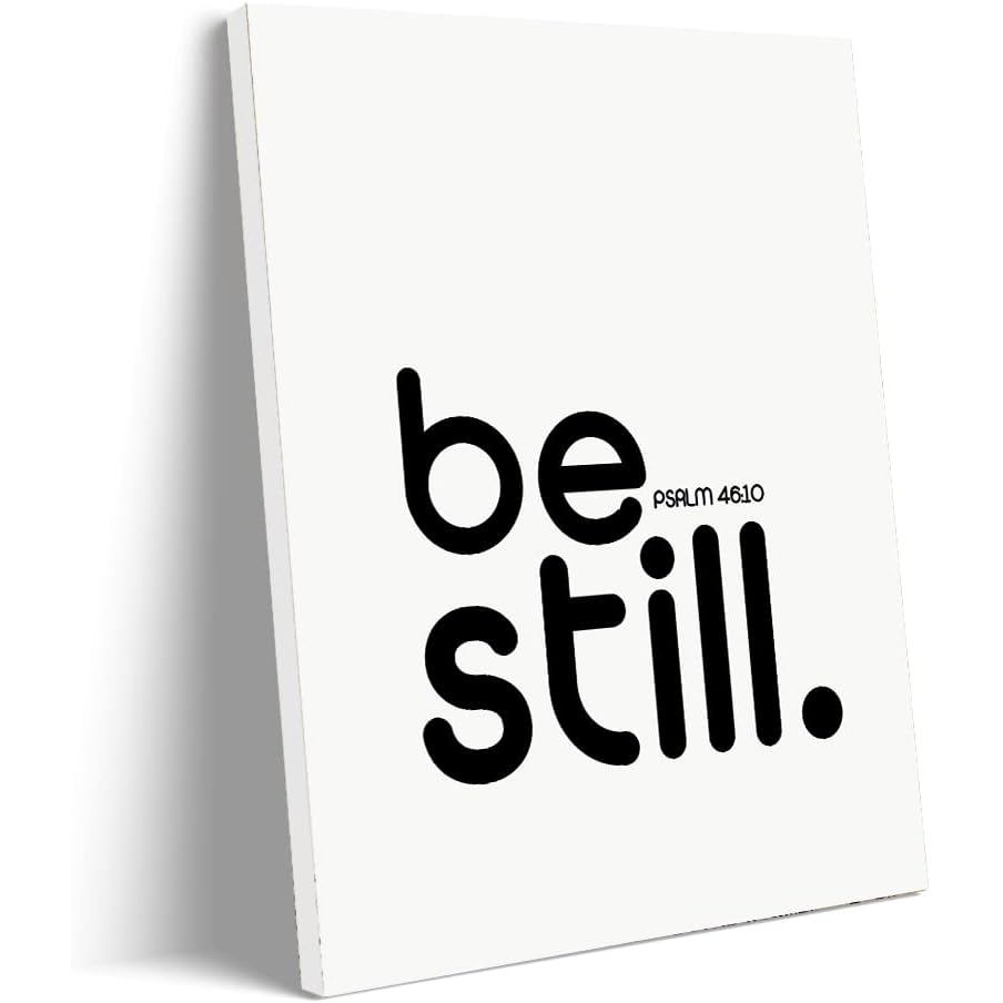 DOI-LANEE Psalm 46:10 Be Still Canvas Wall Decor, Scripture Art Bible Verse Wall Art Poster พิมพ์ศิล