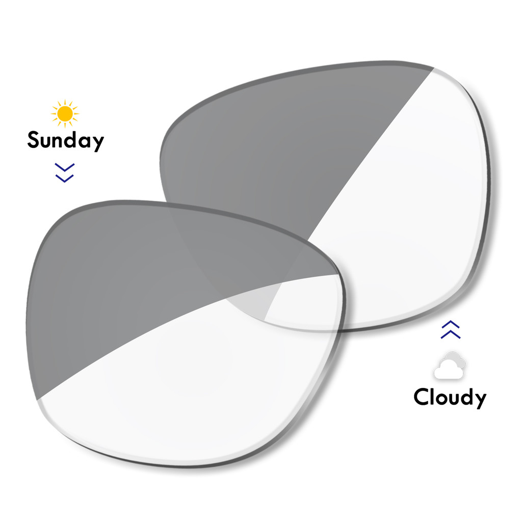 AUTO Clear to Grey-Photochromic เลนส์สําหรับ Wayfarer RW4006 RW4012 50 มม.แว่นตาอัจฉริยะ