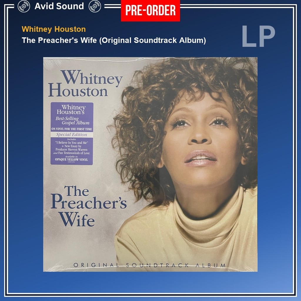 Pre-Order แผ่นเสียง Whitney Houston The Preacher's Wife (Original Soundtrack Album) ใหม่ ซีล Whitney