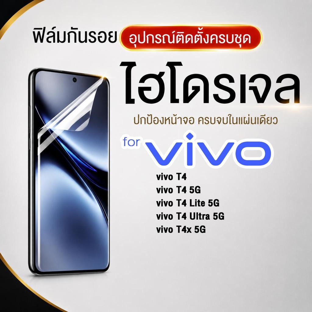 focus jdo ฟิล์มกันรอย ไฮโดรเจล for vivo T4/T4 5G/T4 Lite 5G/T4 Ultra 5G/T4x 5G