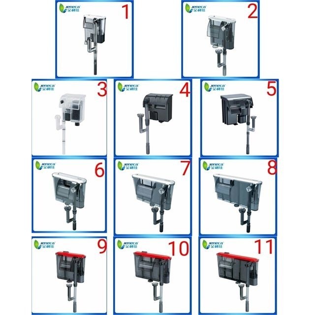 JENECA ตัวกรองน้ําตกแบบแขวนผสมผสานกับพื้นผิวน้ําตู้ปลา ดูด XP-03, XP-05, XP-06, XP-07, XP-08, XP-09,