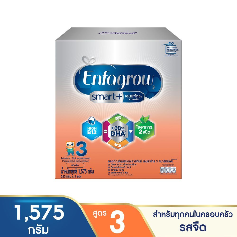 [สินค้าส่งด่วน] เอนฟาโกร สมาร์ทพลัส สูตร3 จืด 1575 กรัม