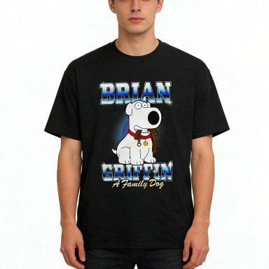 2026年新款纯棉เสื้อยืด Family Guy Brian Griffin A เสื้อยืดแขนสั้นผู้ชาย xs-3xl     