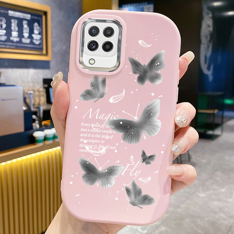เคส ใช้ได้กับ Samsung A22 M22 M32 เคสผีเสื้อน้อยน่ารัก