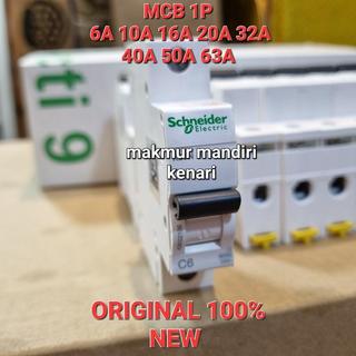 NEW - MCB SCHNEIDER 1P PHASE 6A 10A 16A 20A 32A 40A 50A 63A ORIGINAL MCB 1P