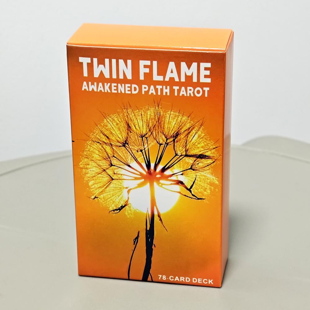 Twin Flame Awakened Path Tarot 10.3*6 ซม.78 ชิ้น Keyword การ์ด Meaning Oracle การ์ดดาดฟ้าภาพ Tarot อ