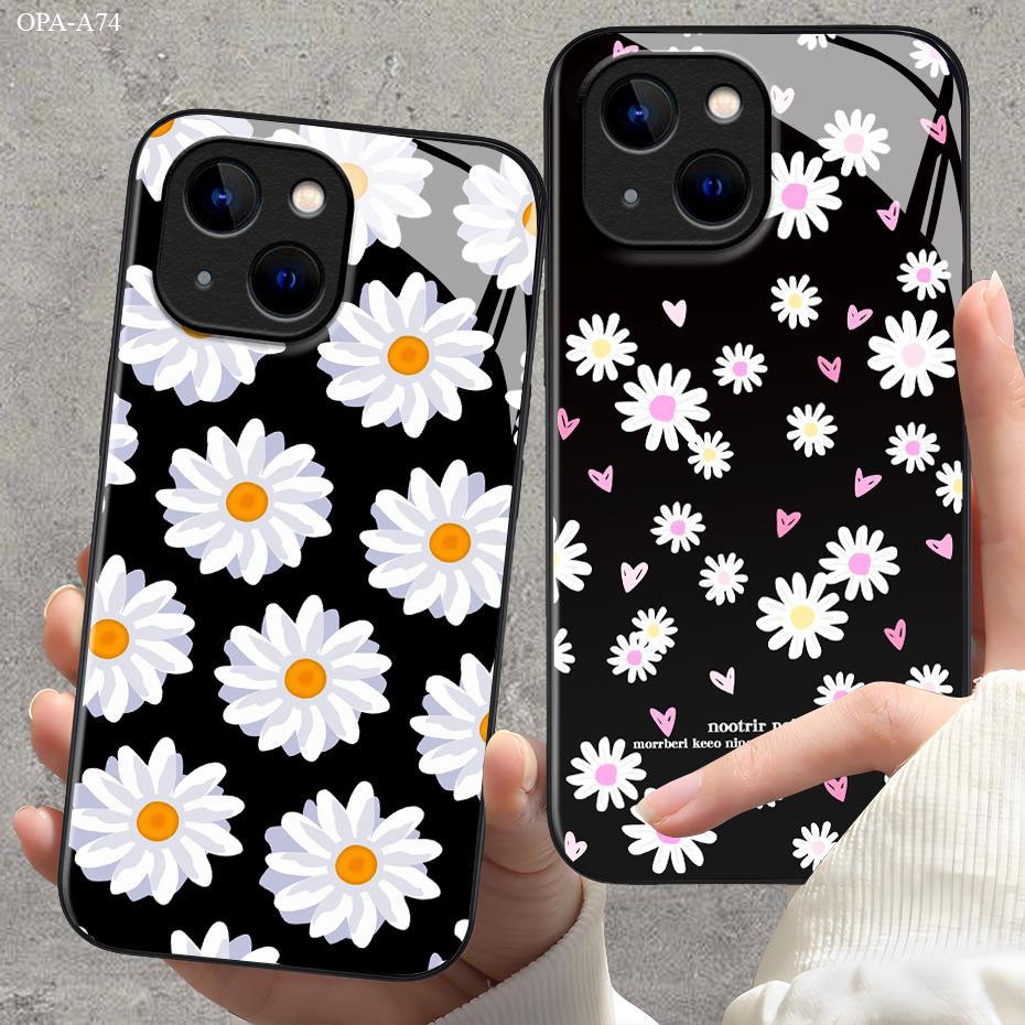 เคส For OPPO A98 A96 A95 A94 A93 A92 A91 A83 A79 A78 A77 A76 A74 4G 5G เคสโทรศัพท์ เคสออปโป้ Phone Glass Case BLK