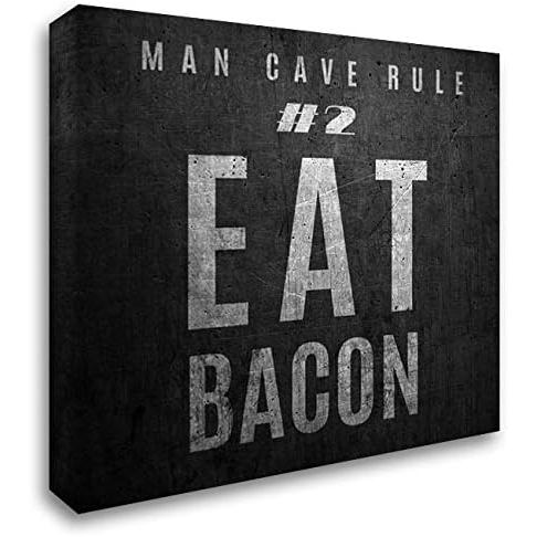 Man Cave Rules I 36x36 Huge Gallery ห่อพิพิธภัณฑ์ผ้าใบ Art โดย Studio Sd Graphics