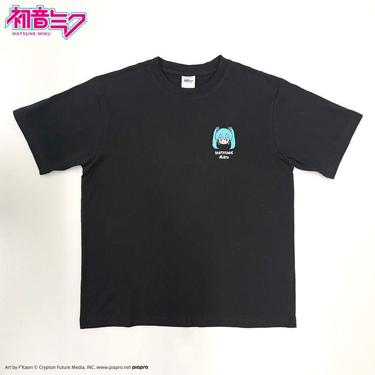 Hatsune Miku เสื้อยืด มิกุ สีดำ รวมชาวแก๊ง Vocaloid สไตล์สตรีท