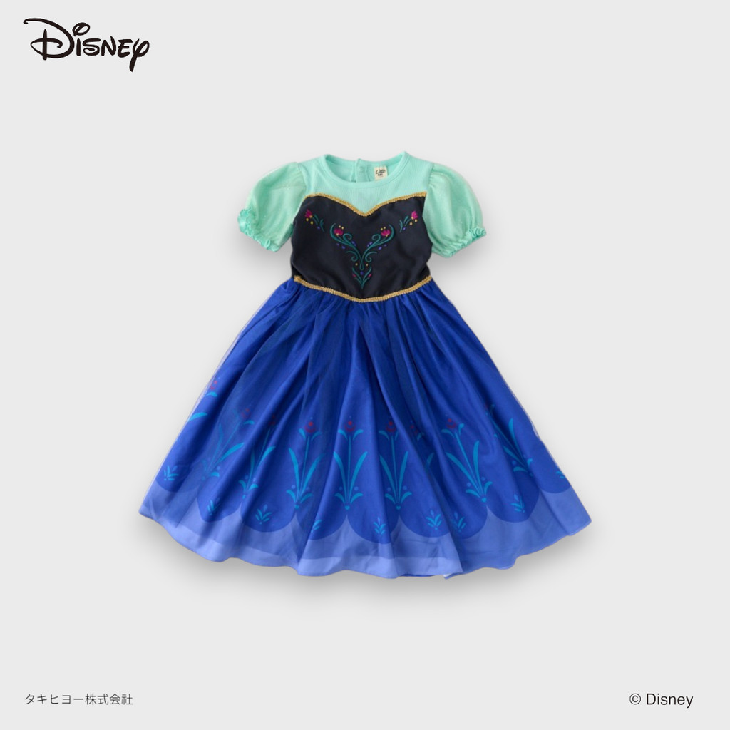 Kids (Size 110-130) Disney Frozen Anna ชุดเดรสเจ้าหญิงอันนาเรียบหรูงดงาม