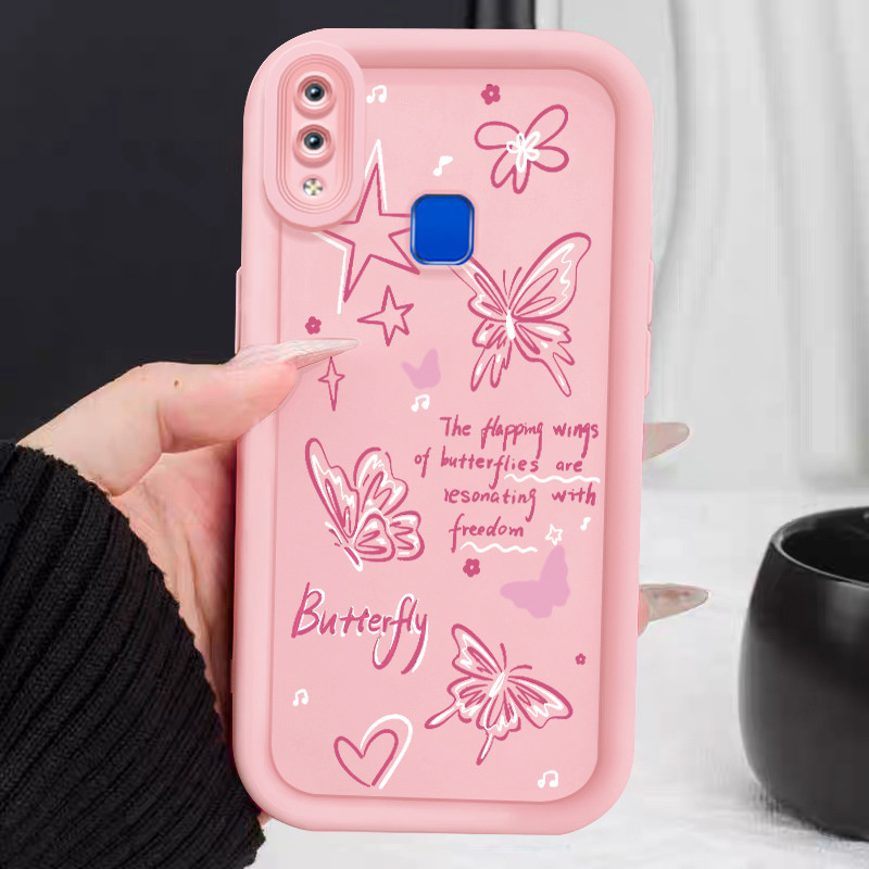 เคสสำหรับ VIVO Y95 Y93 Y93s Y91 Y91i เคสโทรศัพท์ผีเสื้อดาวซิลิโคนซอฟต์เชลล์กันกระแทก