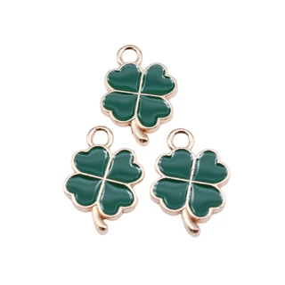 WYSIWYG 10 ชิ้น 18x12 มิลลิเมตร 4 สี Four Leaf Clover Charms จี้สําหรับเครื่องประดับ DIY ทําเครื่องประดับทําด้วยมือหัตถกรรมผลการค้นหา