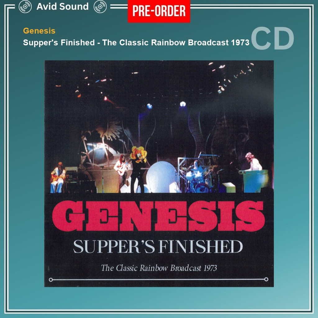 Pre-Order CD แผ่นซีดี Genesis Supper's Finished - The Classic Rainbow Broadcast 1973 ใหม่ ซีล Genesi