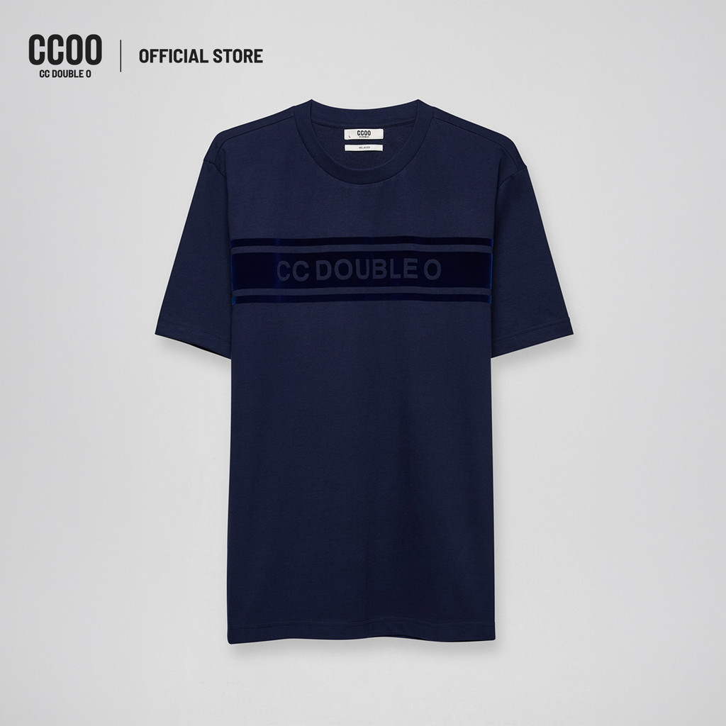 CC DOUBLE O LOGO PANEL JERSEY TEE ผู้ชาย เสื้อยืดผ้าเจอร์ซีย์แต่งแถบโลโก้ รุ่น O26SGMB043 (SS26 #B3)