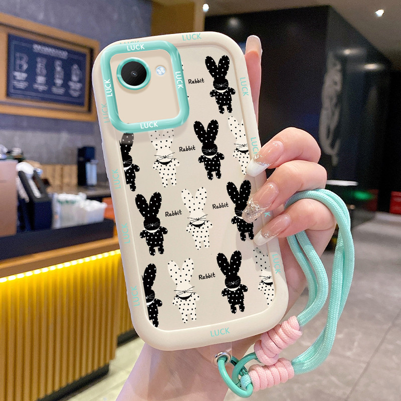 เคสสำหรับ Realme C30 C30s Narzo 50i Prime เคสโทรศัพท์สัตว์น่ารักซิลิโคนสายคล้องกันกระแทก