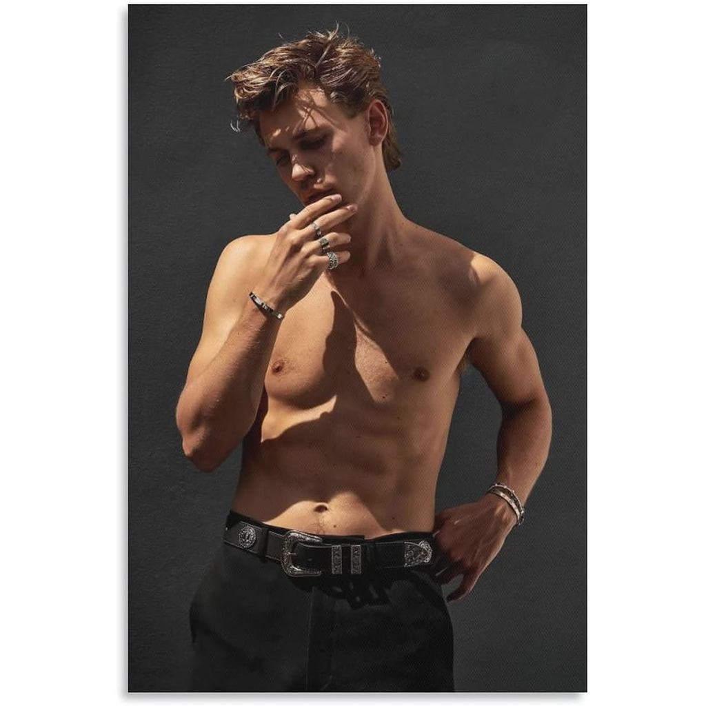 JUNZHE Austin บัตเลอร์โปสเตอร์วอลล์เปเปอร์ Austin Butler Decor โปสเตอร์ (3) Wall Art ภาพวาดผ้าใบของข