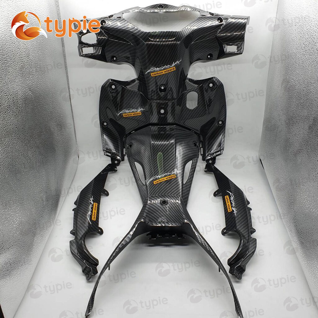 2019 เวฟ110i ชุด5ชิ้น WAVE110i 2019-2020 เคฟล่าร์ เคฟล่า 5D อะไหล่แต่งเวฟ110i 1.หน้ากากหลัง 2.คอกุญแ