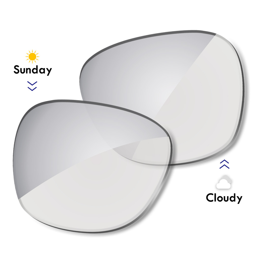 AUTO Clear to Silver-Photochromic เลนส์สําหรับ Wayfarer RW4006 RW4012 50 มม.แว่นตาอัจฉริยะ