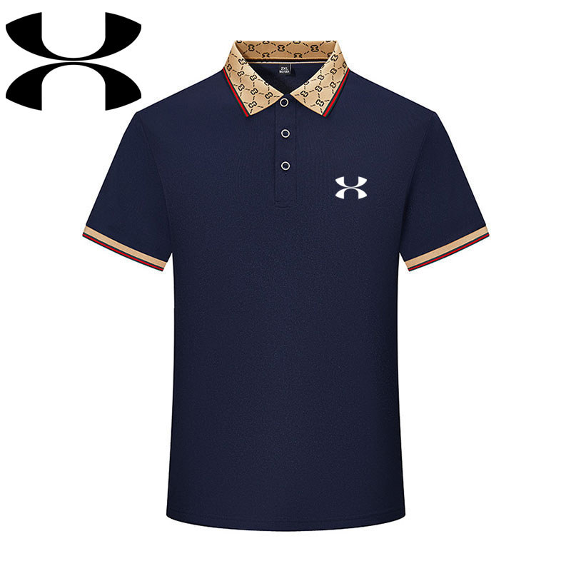 สไตล์ใหม่ธุรกิจ POLO แขนสั้นลําลองเสื้อยืดหลวมเสื้อสีทึบ Cool T เหมาะสําหรับผู้ชาย M-4XL