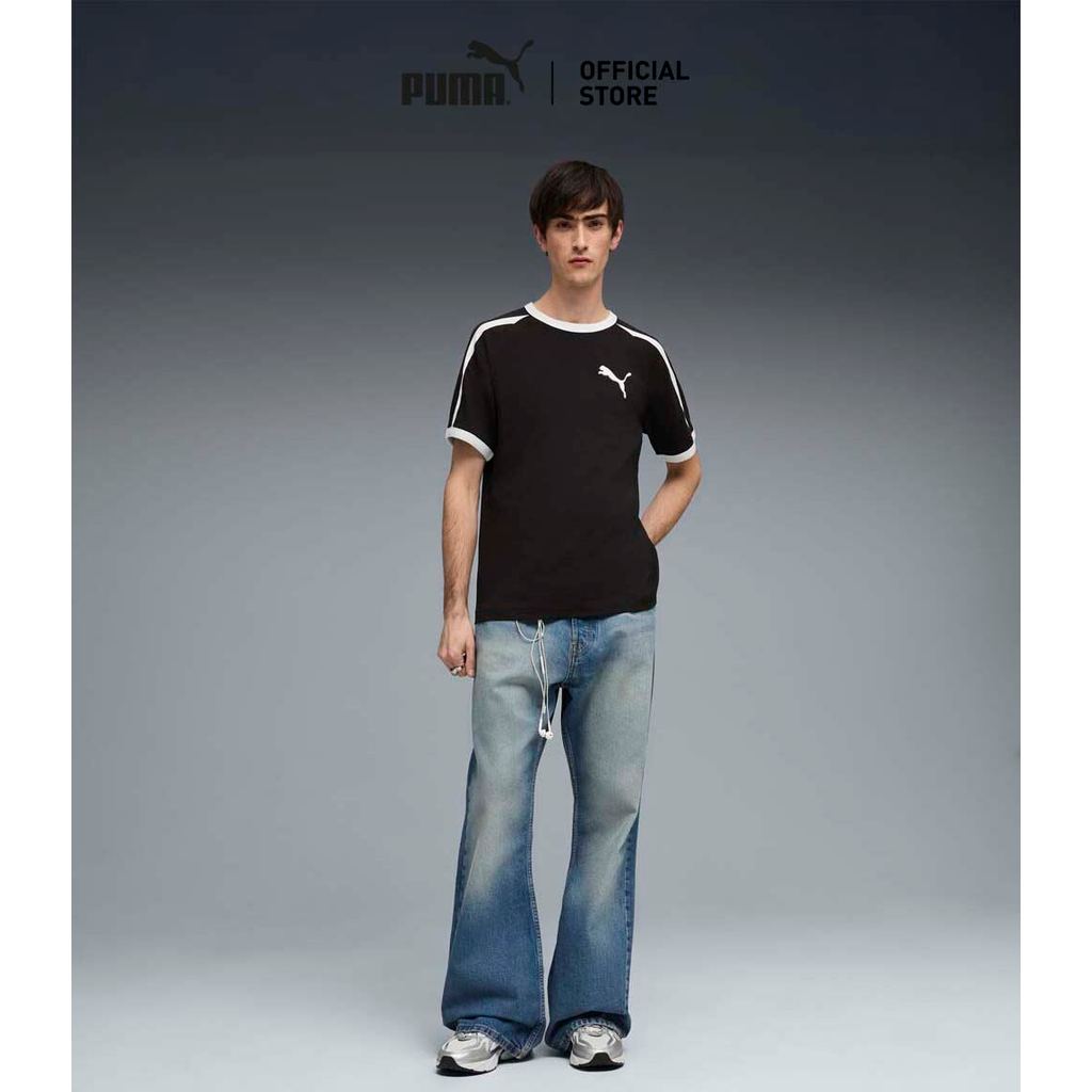 PUMA Prime/Select เสื้อยืด T7 Big Cat Ringer สำหรับผู้ชาย สีดำ - 63524201