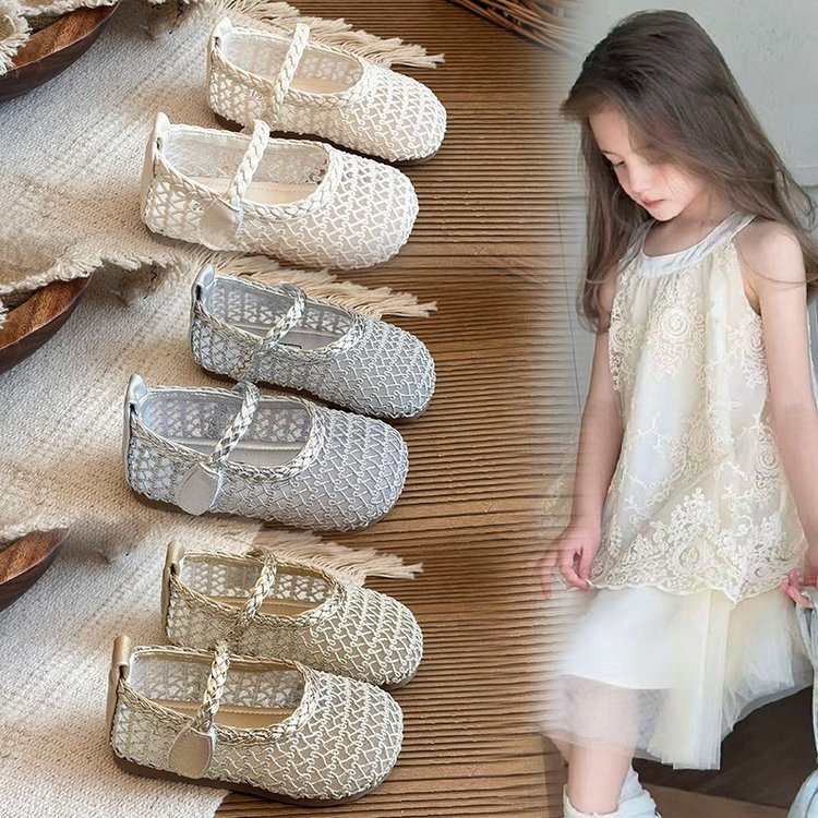 Girls Retro Soft Leather Shoes Student Shoes-M6W2