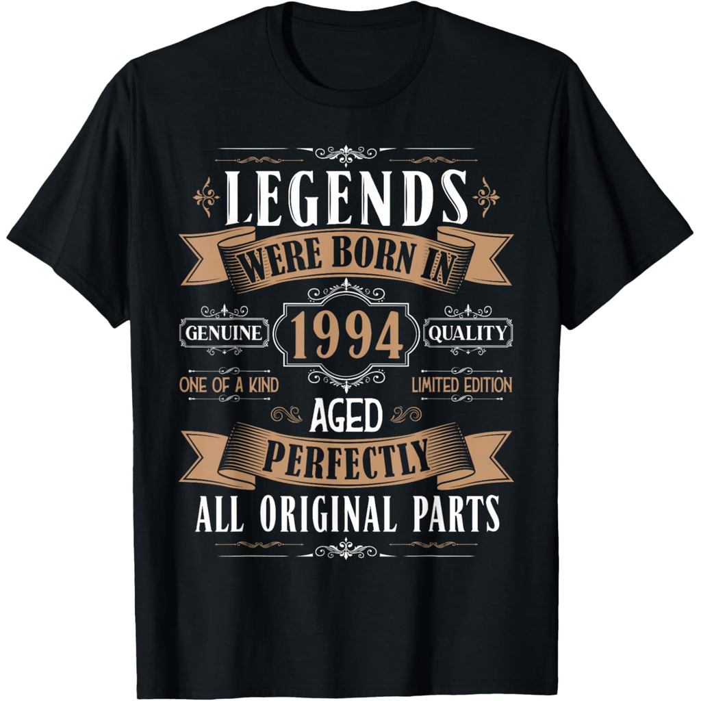 เสื้อยืดผ้าฝ้ายผู้ชาย Legends Born In 1994 32nd Birthday 32 Years Old Bday Men T-Shirt