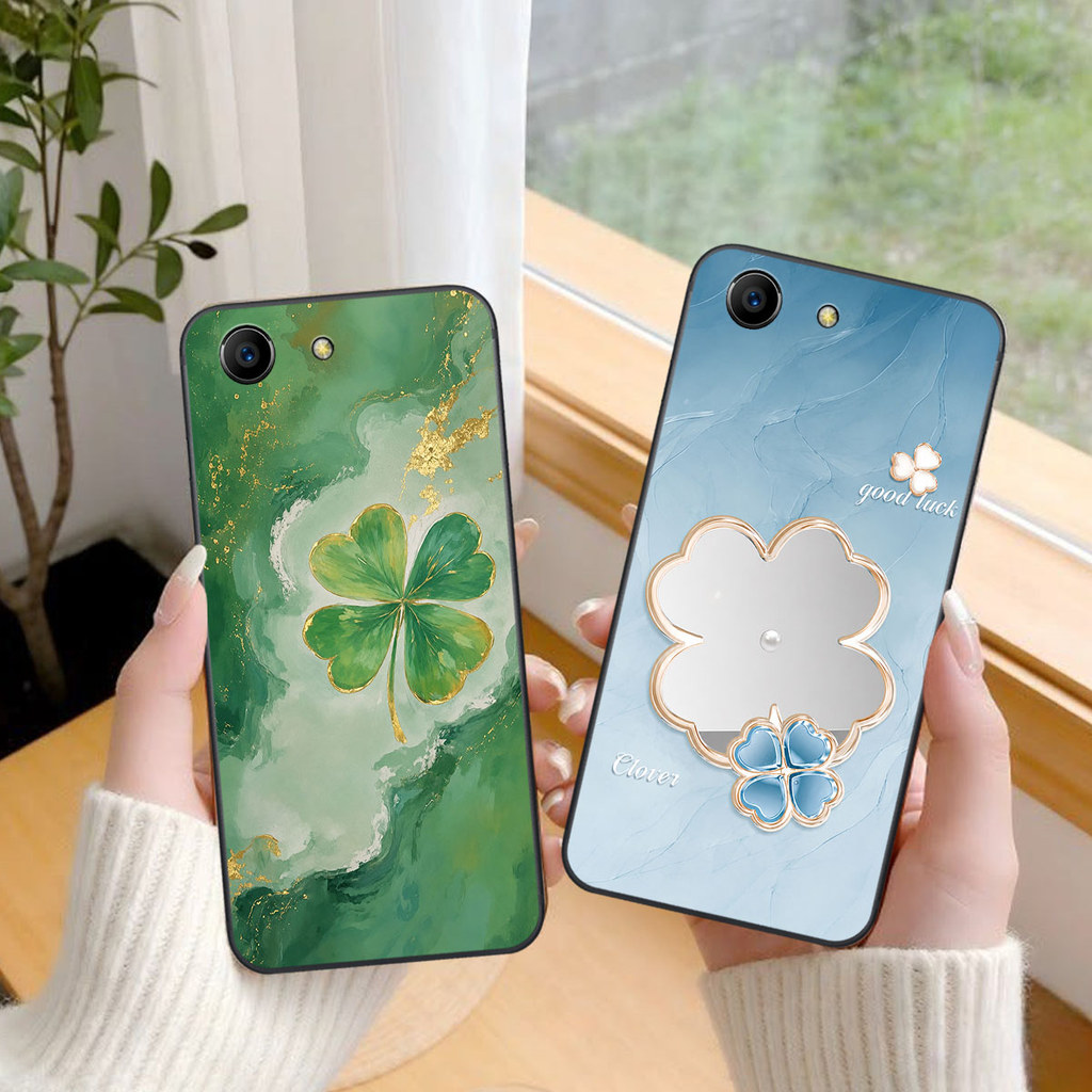 เคส Oppo F1s / F3 / F3 Lite / F3 Plus พิมพ์ลายโคลเวอร์ 4 ใบ โชคดี น่ารัก
