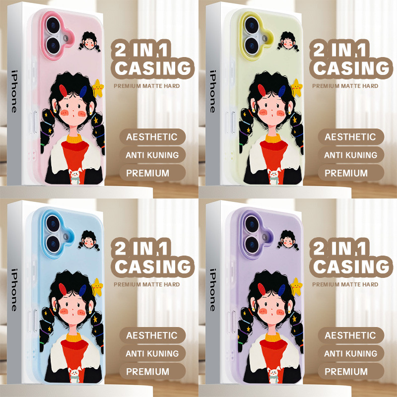 [Infinite Case] สาวน่ารัก 2 In 1 Casing Hp Oppo A6 A6X Reno 15 5G 15F A6T Pro A6S A3X A3 A5 2025 A5X