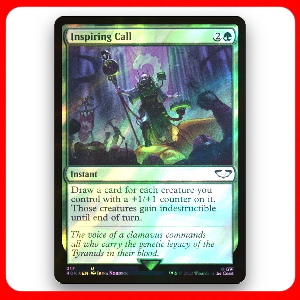 [MTG] Inspiring Call (Surge) (#217★) [40K] [GREEN] [UNCOM] | Magic the Gathering