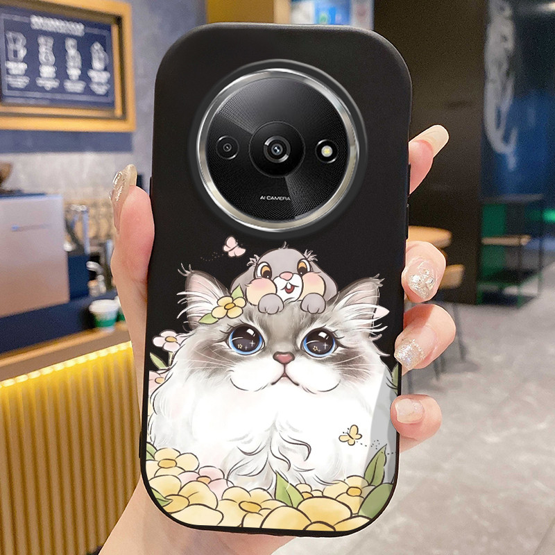 เคสใช้ได้กับ Xiaomi Redmi A3 A3X POCO C61 เคสแมวน่ารัก